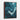 Whirling Depths of Teal Abstraction Framed Canvas (Walnut) / 16 x 20