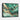 Cascading Emerald and Gold Abstraction Framed Canvas (Black) / 10 x 8