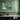 Cascading Emerald and Gold Abstraction Framed Canvas (Black) / 14 x 11