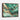 Cascading Emerald and Gold Abstraction Framed Canvas (Walnut) / 20 x 16