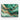 Cascading Emerald and Gold Abstraction Canvas Wrap / 24 x 18