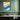 Azure Horizons: Abstract Earth Layers Framed Canvas (Black) / 16 x 20