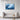 Cascading Azure Dreamscape Journey Framed Canvas (Black) / 48 x 32
