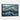 Cascading Ocean Blues Abstract Framed Canvas (Black) / 30 x 20
