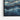 Cascading Ocean Blues Abstract Framed Canvas (Black) / 48 x 32