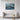Cascading Ocean Blues Abstract Framed Canvas (Black) / 48 x 32