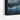 Cascading Ocean Blues Abstract Framed Canvas (Black) / 24 x 18
