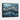Cascading Ocean Blues Abstract Framed Canvas (Black) / 10 x 8