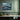 Cascading Ocean Blues Abstract Framed Canvas (Black) / 20 x 16