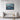 Cascading Ocean Blues Abstract Framed Canvas (Walnut) / 48 x 32