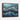 Cascading Ocean Blues Abstract Framed Canvas (Walnut) / 10 x 8