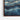 Cascading Ocean Blues Abstract Framed Canvas (Walnut) / 10 x 8