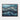 Cascading Ocean Blues Abstract Framed Canvas (Walnut) / 20 x 16