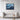 Ocean Depths: Abstract Blue Textures Framed Canvas (Walnut) / 48 x 32
