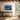 Midnight Waves Abstract Vista Framed Canvas (Walnut) / 48 x 32