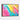 Vibrant Whimsy: Abstract Color Play Framed Canvas (Walnut) / 48 x 32