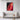Crimson Contours: Abstract Art Delight Framed Canvas (Black) / 18 x 24