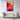 Swirling Dreams in Crimson and Gold Framed Canvas (Black) / 32 x 48
