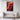 Crimson Waves of Abstract Expression Framed Canvas (Black) / 20 x 30