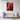 Crimson Waves of Abstract Expression Framed Canvas (Black) / 24 x 32