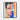 Fragmented Portrait in Vivid Collage Framed Canvas (Black) / 11 x 14