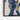 Blue Saxophonist in Abstract Harmony Framed Canvas (Walnut) / 18 x 24