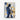 Blue Saxophonist in Abstract Harmony Canvas Wrap / 32 x 48