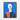 Enigmatic Figure in Bold Contrasts Framed Canvas (Walnut) / 8 x 10