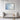 Whispering Winter Branches in Blue Framed Canvas (Black) / 48 x 32
