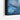 Azure Tranquility: Abstract Ocean Depths Framed Canvas (Black) / 48 x 32