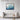 Serene Blue Depths Abstract Artwork Framed Canvas (Black) / 32 x 24