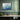 Serene Blue Depths Abstract Artwork Framed Canvas (Black) / 14 x 11