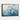 Serene Blue Depths Abstract Artwork Framed Canvas (Walnut) / 48 x 32