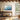 Serene Blue Depths Abstract Artwork Framed Canvas (Walnut) / 48 x 32