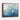 Serene Blue Depths Abstract Artwork Framed Canvas (Walnut) / 14 x 11