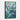 Enigmatic Bloom in Aquatic Hues Framed Canvas (Walnut) / 20 x 30