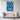 Cool Abstract Blue Mosaic Depths Framed Canvas (Black) / 20 x 30