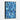Cool Abstract Blue Mosaic Depths Framed Canvas (Black) / 32 x 48