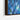 Cool Abstract Blue Mosaic Depths Framed Canvas (Black) / 32 x 48