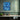 Cool Abstract Blue Mosaic Depths Framed Canvas (Black) / 11 x 14
