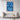 Cool Abstract Blue Mosaic Depths Framed Canvas (Walnut) / 32 x 48