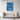 Cool Abstract Blue Mosaic Depths Framed Canvas (Walnut) / 24 x 32