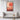 Crimson Solitude: A Vibrant Landscape Framed Canvas (Black) / 32 x 48