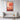 Crimson Solitude: A Vibrant Landscape Framed Canvas (Walnut) / 32 x 48