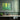Whispering Greens: Abstract Forest Depths Framed Canvas (Black) / 20 x 16