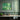Whispering Greens: An Impressionist Journey Framed Canvas (Black) / 14 x 11