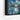 Moonlit Metropolis Blue Reflections Framed Canvas (Black) / 48 x 32