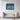 Moonlit Metropolis Blue Reflections Framed Canvas (Black) / 32 x 24