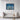 Moonlit Metropolis Blue Reflections Framed Canvas (Walnut) / 48 x 32