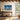 Moonlit Metropolis Blue Reflections Framed Canvas (Walnut) / 48 x 32